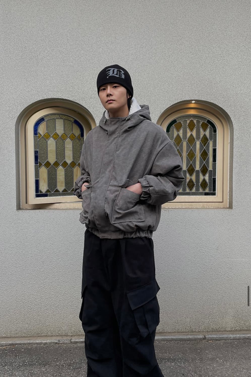 헌트 양털 코듀로이 패딩 남성 상품이미지3