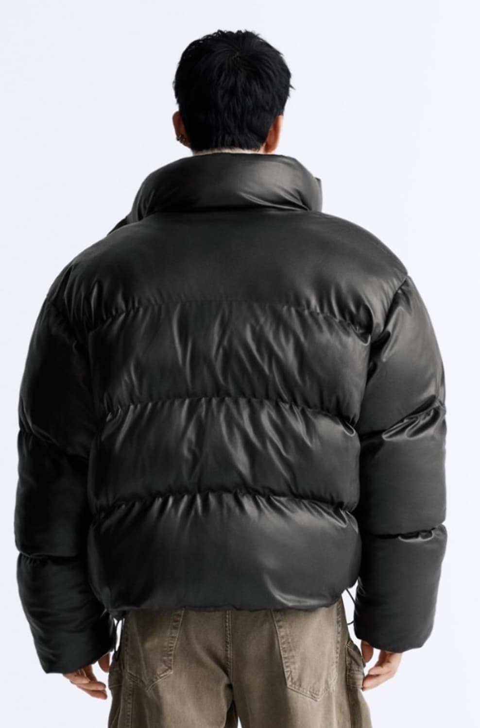 ZARA 자라 크롭핏 레더 패딩 상품이미지2