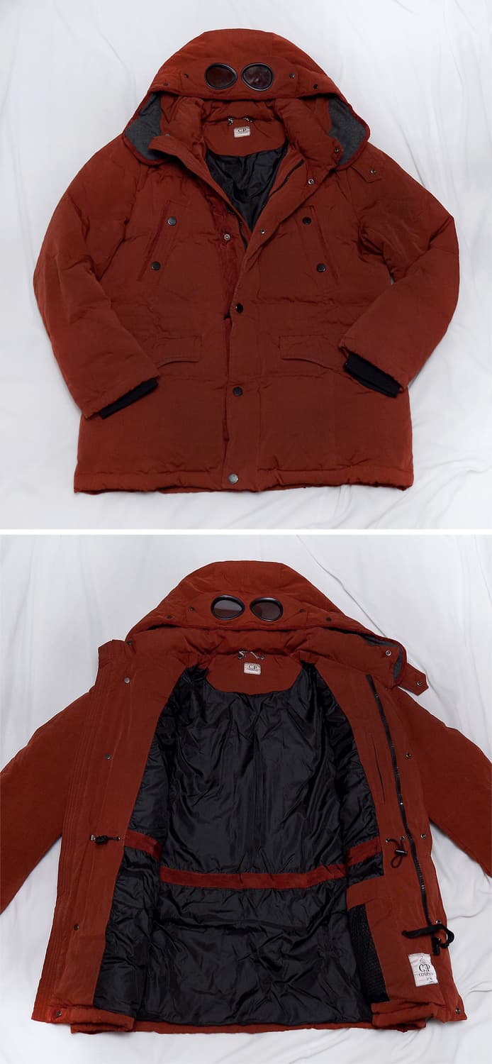 씨피(CP)컴퍼니 고글후드 노르지 다운패딩 레드브릭 (105+) 상품이미지2