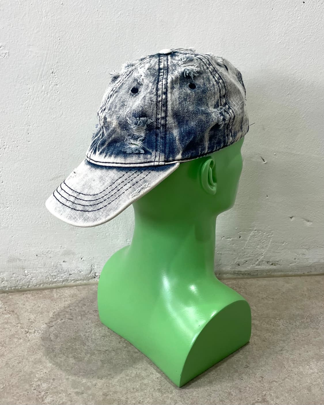 distressed washing denim cap 상품이미지5