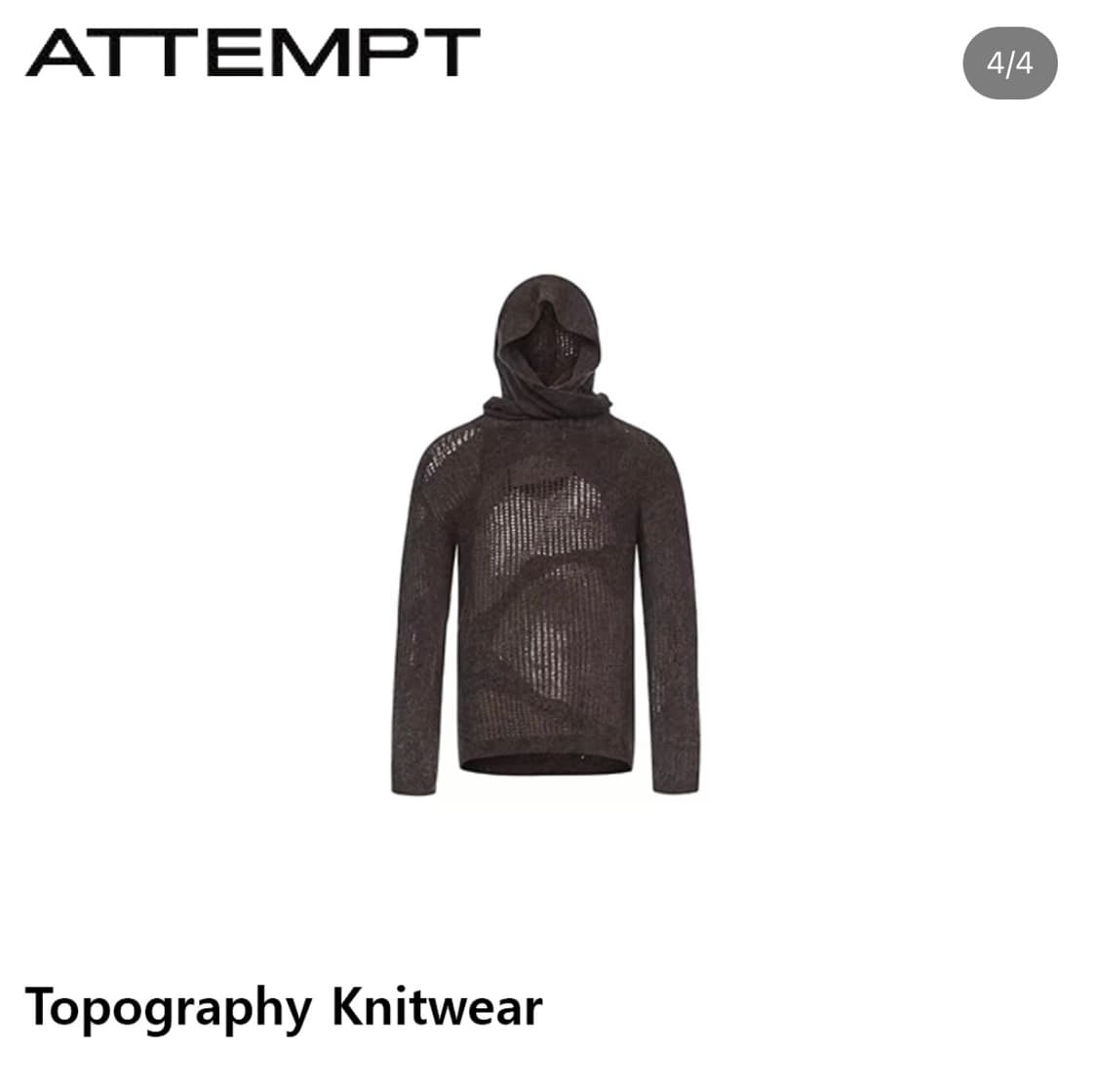 ATTEMPT 후드 니트 구해요 상품이미지1