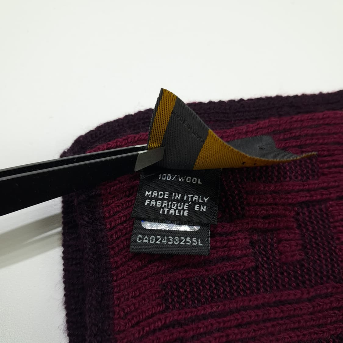 MX169 펜디 FF 모노그램 버건디 울 목도리 머플러 상품이미지5