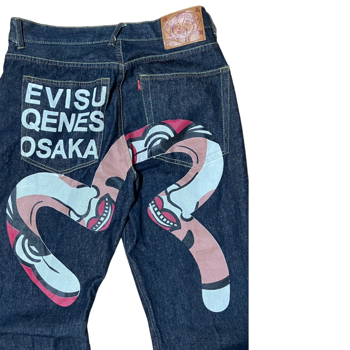 에비수 백프린팅 데님팬츠 34 상품이미지2