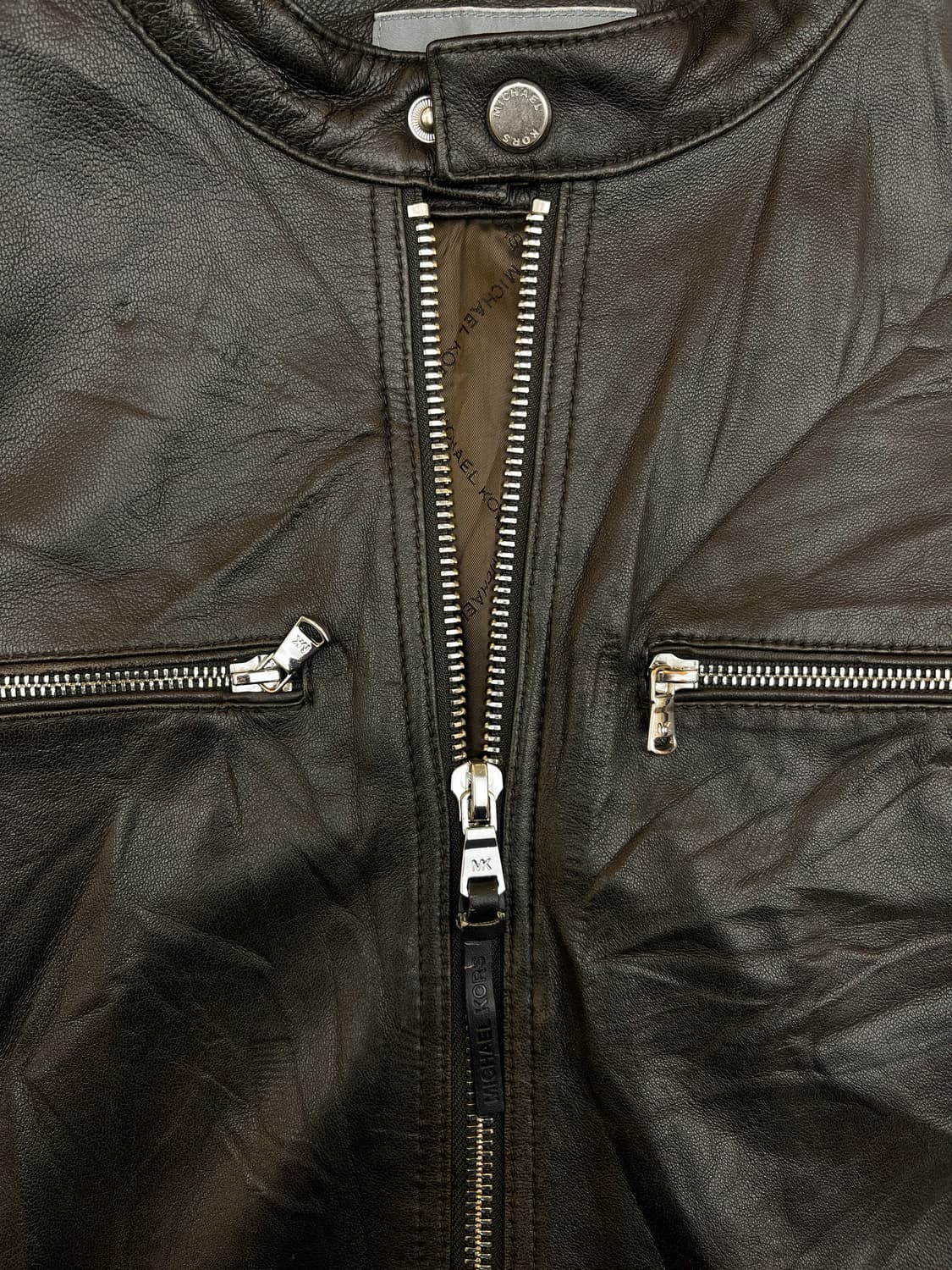 마이클코어스 램 레더 바이커 자켓 상품이미지5