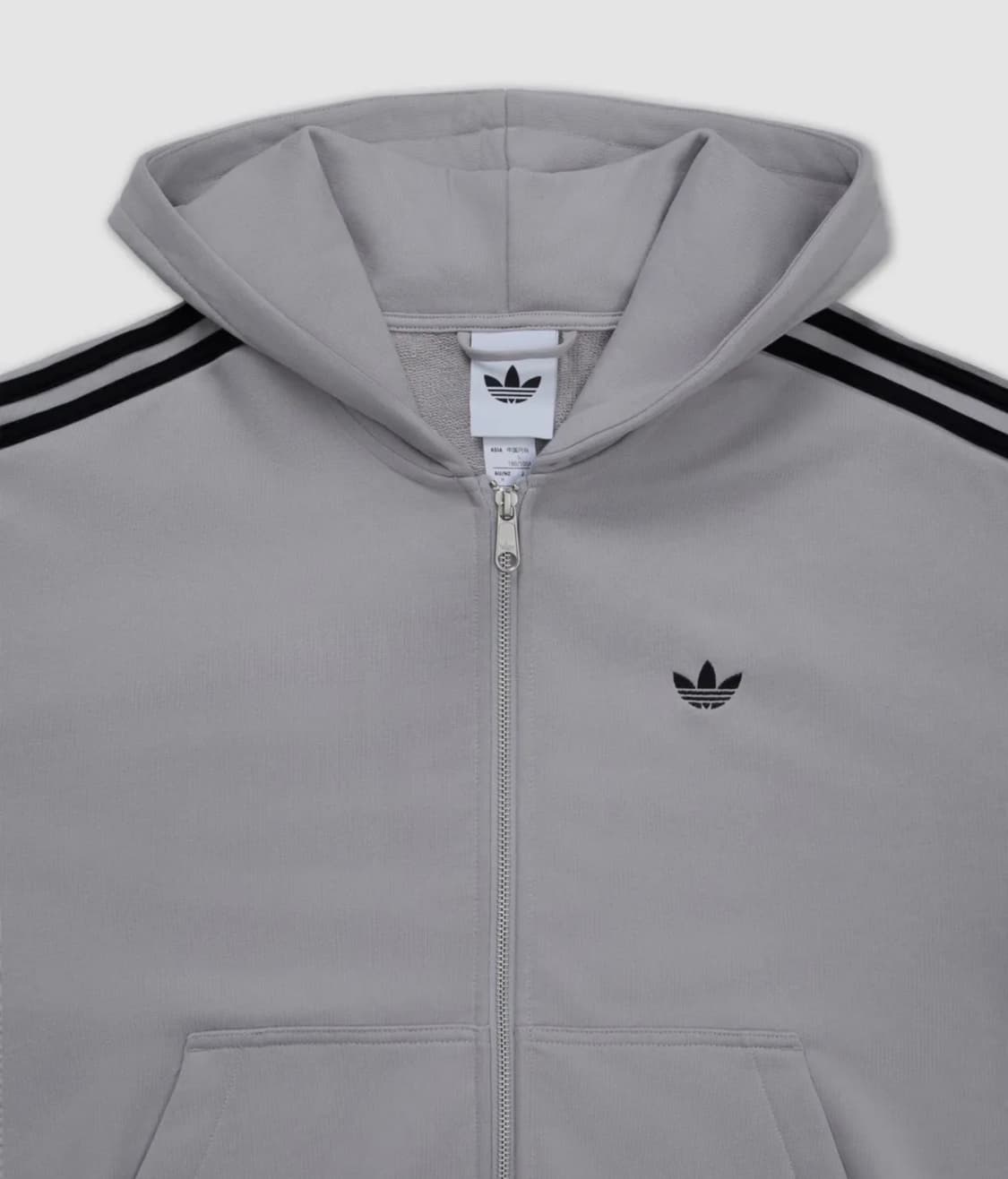 [새상품] L) 아디다스 삼선 풀집 후드 집업 그레이 상품이미지3