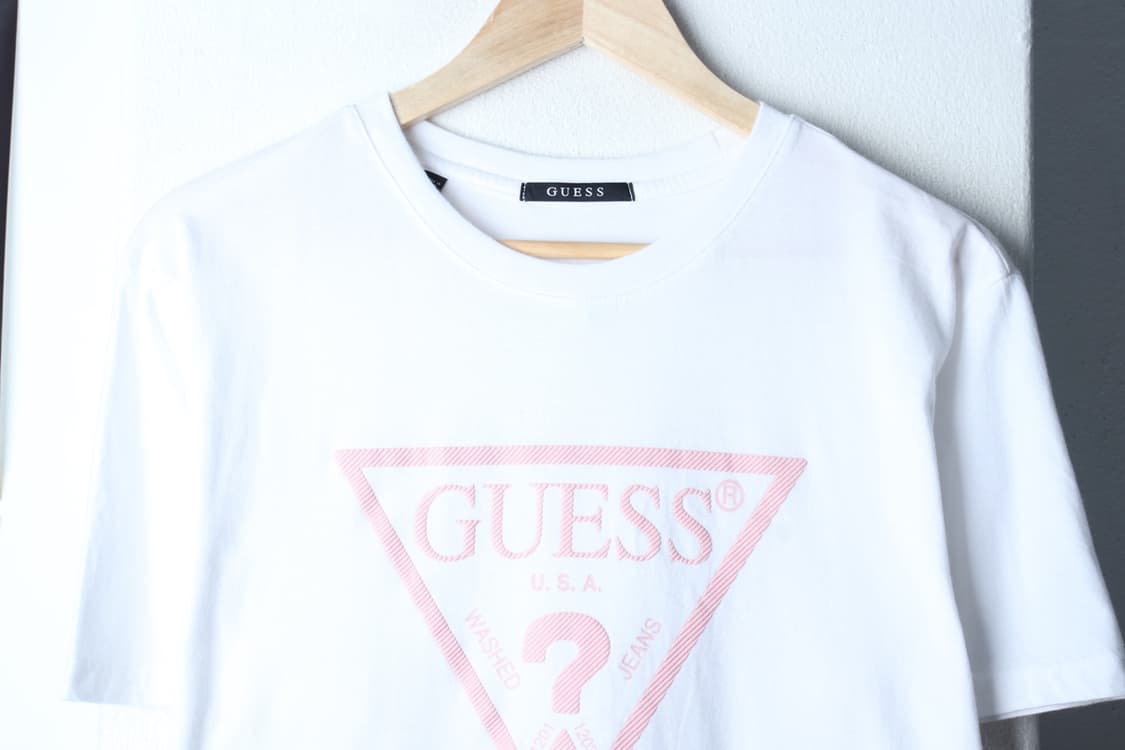 (XL-2XL) 게스 반팔 티셔츠 빅로고 핑크 올드스쿨-H31324 상품이미지3