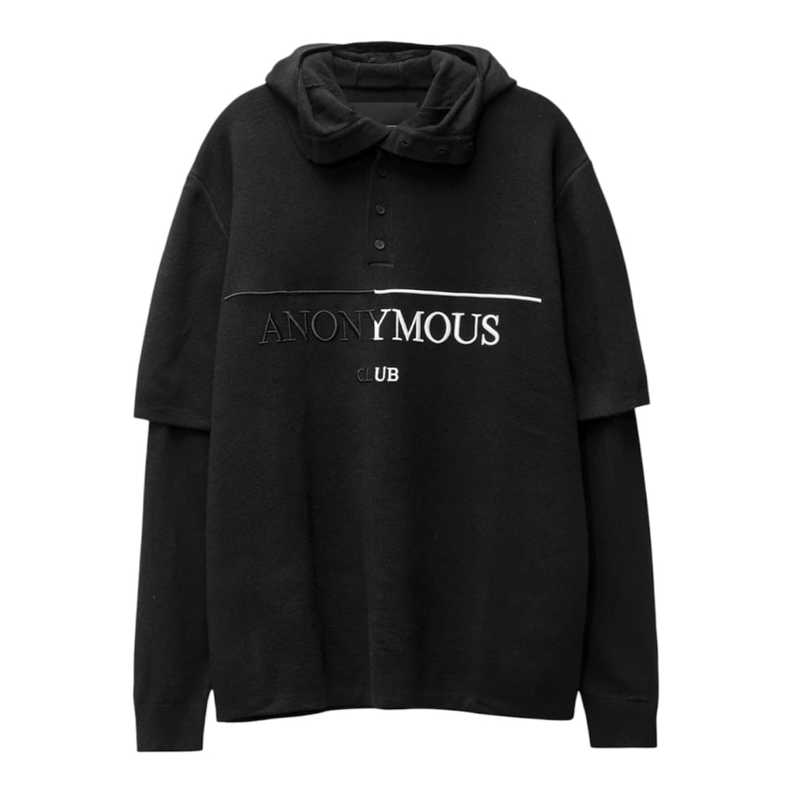 어나니머스 클럽 니트 스컬리 헤리티지 폴로 후드 상품이미지1
