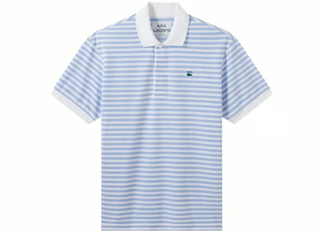 APC 아페쎄 라코스테 콜라보 스트라이프 반팔 폴로 카라티 XL 상품이미지1