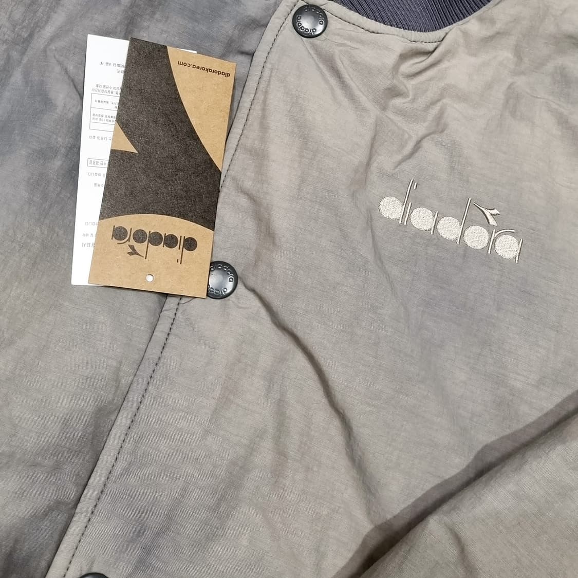 디아도라 | 웨이브다잉 스타디움 자켓 | 다크그레이 | L 상품이미지3