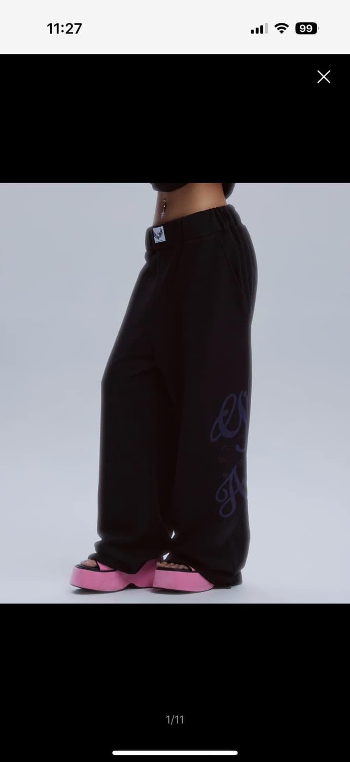 LETTERING LOGO SWEATPANTS_BK 상품이미지1