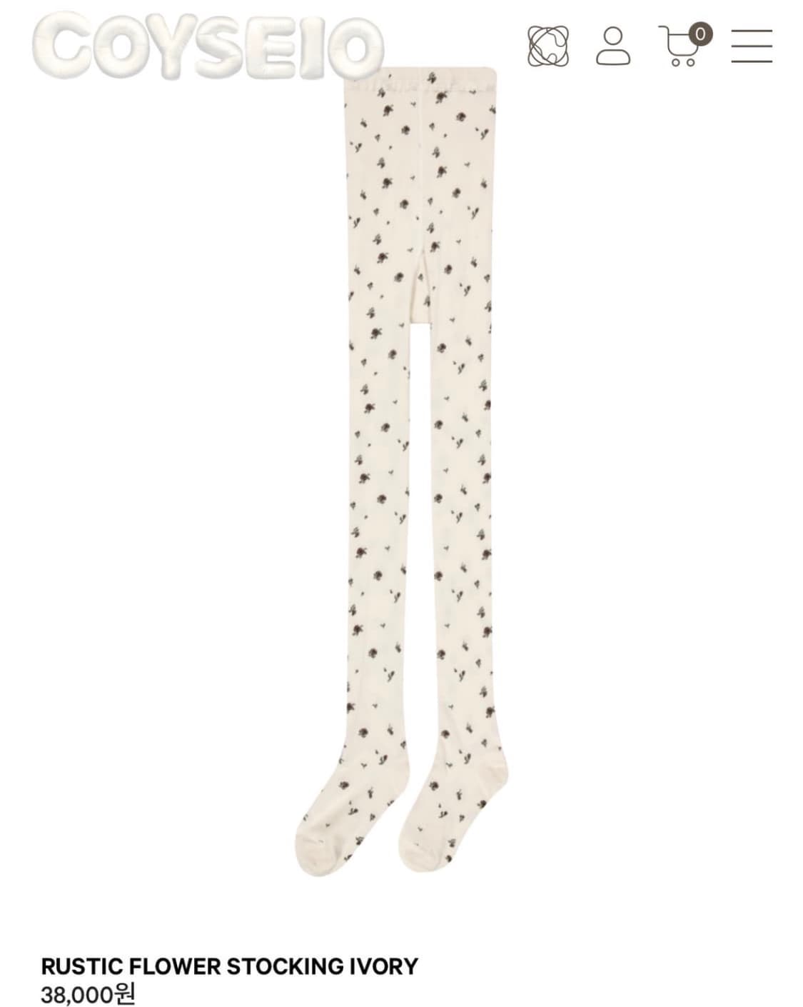 코이세이오 러스틱 플라워 스타킹 상품이미지1
