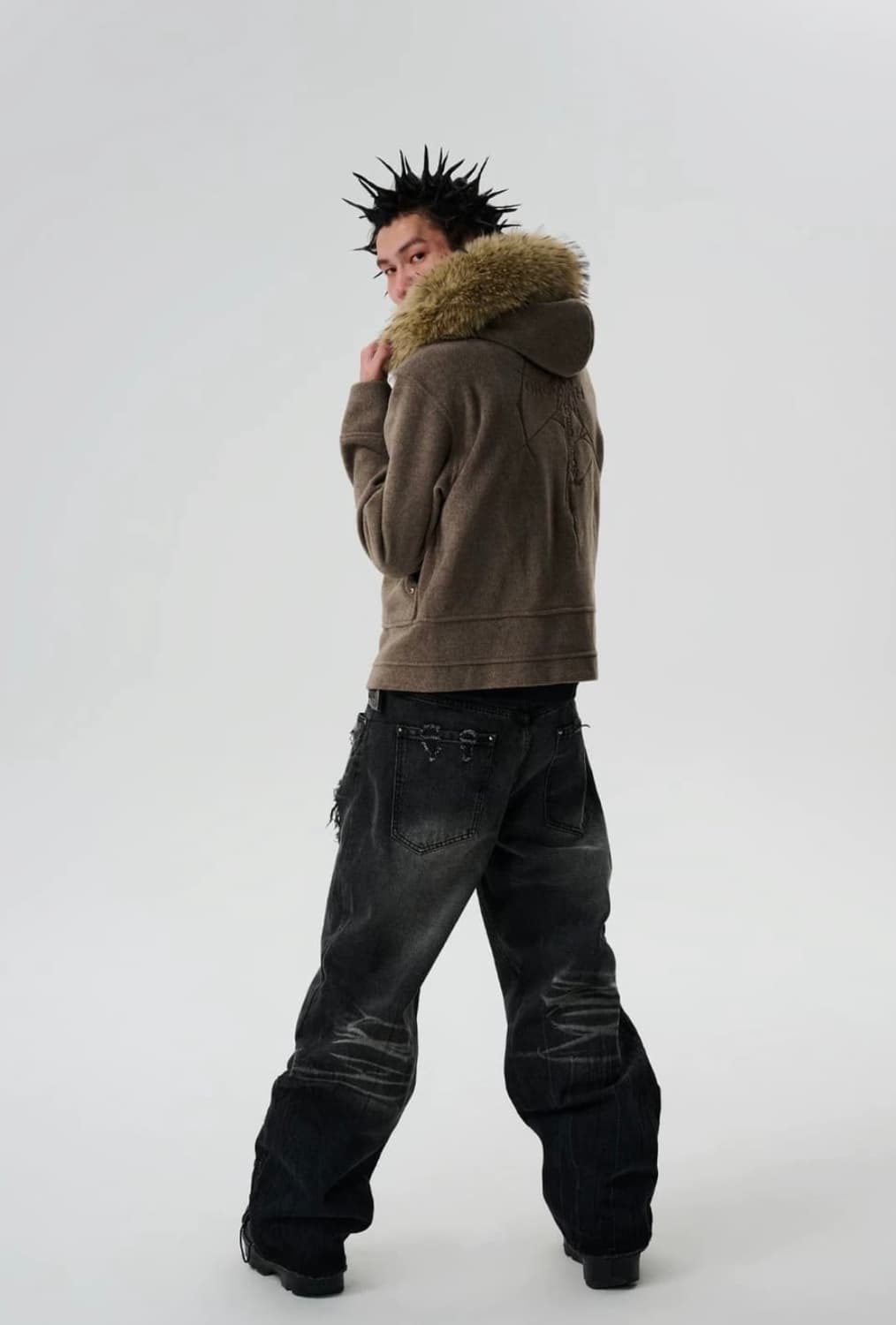 Detachable Fur Fleece Hoodie 퍼 후드집업 상품이미지2