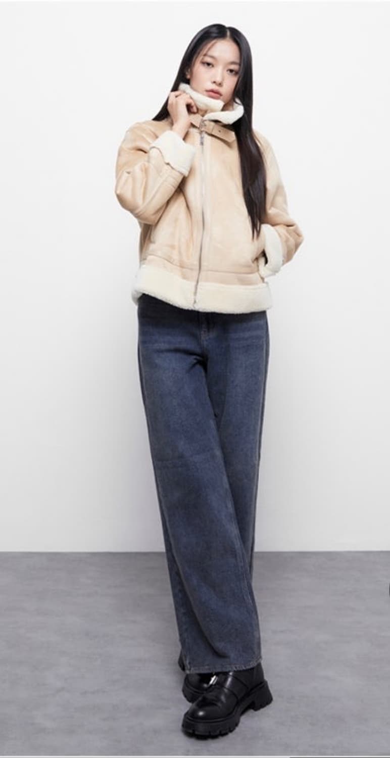 미쏘 스탠카라 스웨이드 숏 무스탕 (베이지) 상품이미지7