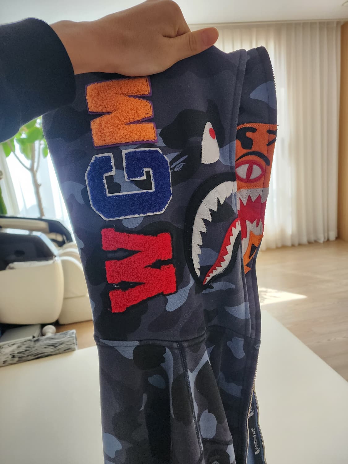 베이프 카모 타이거 샤크 후드집업  상품이미지3