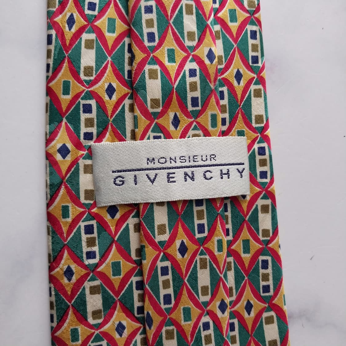 지방시 실크 기하학 패턴 넥타이 9.7cm A+~A등급 k2044 상품이미지8