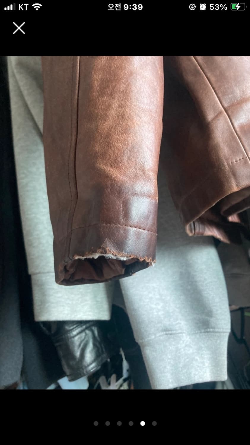 아르마니 익스체인지 가죽자켓 총장 가슴 어깨 66 50 53 상품이미지6