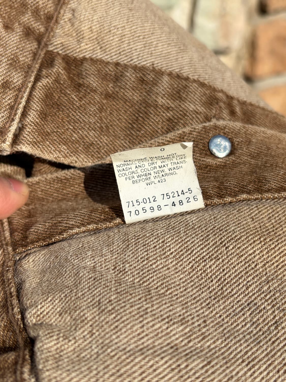 90s usa 리바이스 트러커 자켓 브라운 상품이미지4