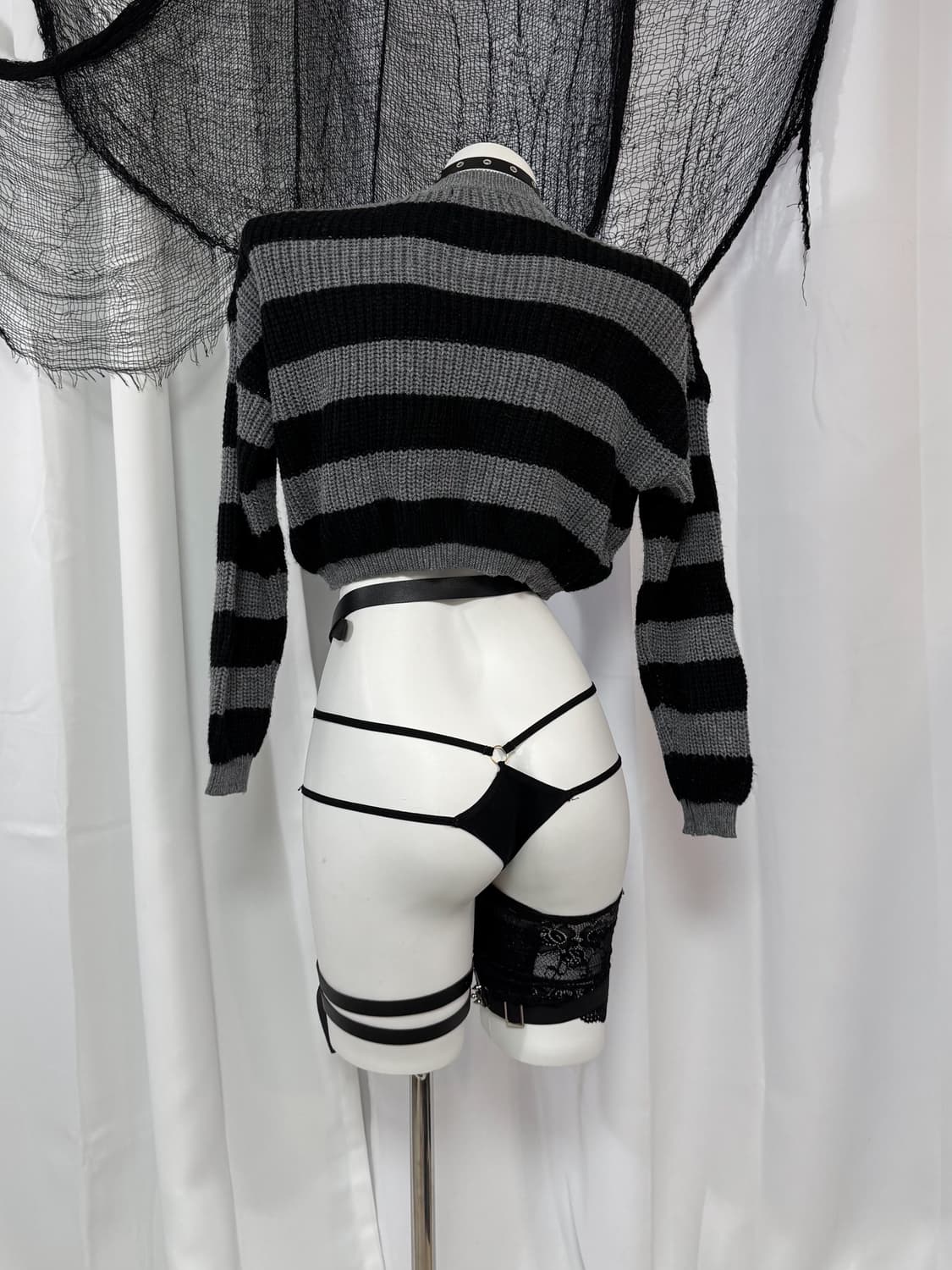 stipe crop knit 상품이미지2