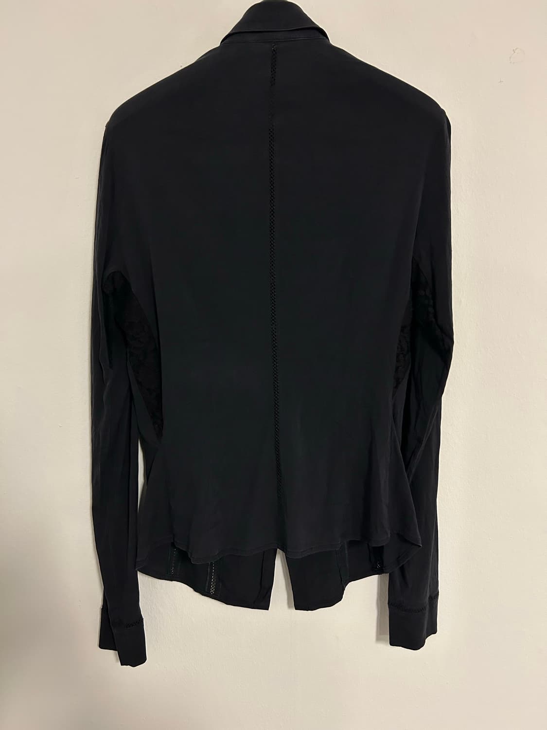 로베르토 카발리 레이스 인서트 블랙 블라우스 상품이미지4