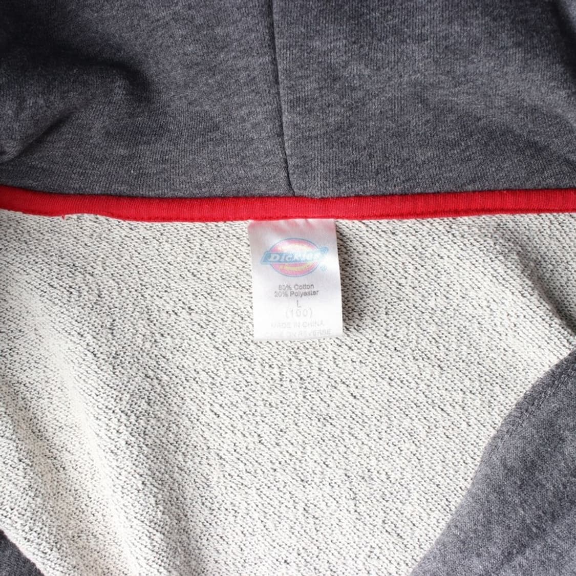 디키즈 1922 아플리케 자수 로고 후드 집업 차콜 L 상품이미지6