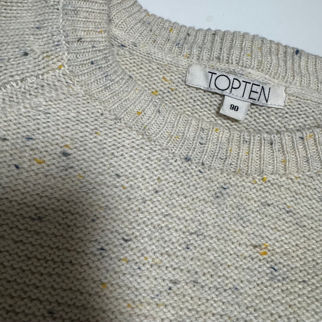 탑텐 아이보리 네프사 엘보패치 롱 니트 상품이미지10