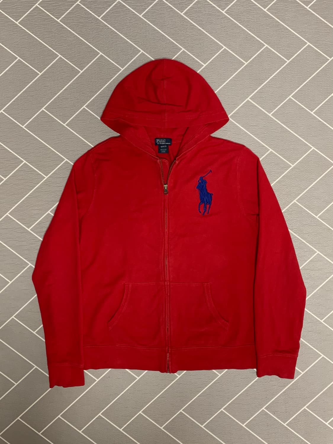 폴로 빅포니 후드집업 레드 상품이미지2
