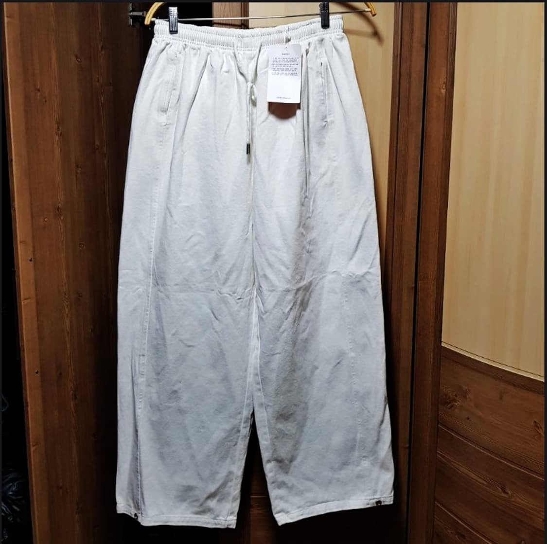 L-XL/새옷/남여 와이드면팬츠/화이트/2-영314/ 상품이미지1