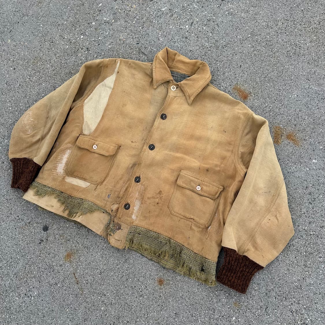 1930s Vintage Moleskin Work Jacket 상품이미지3