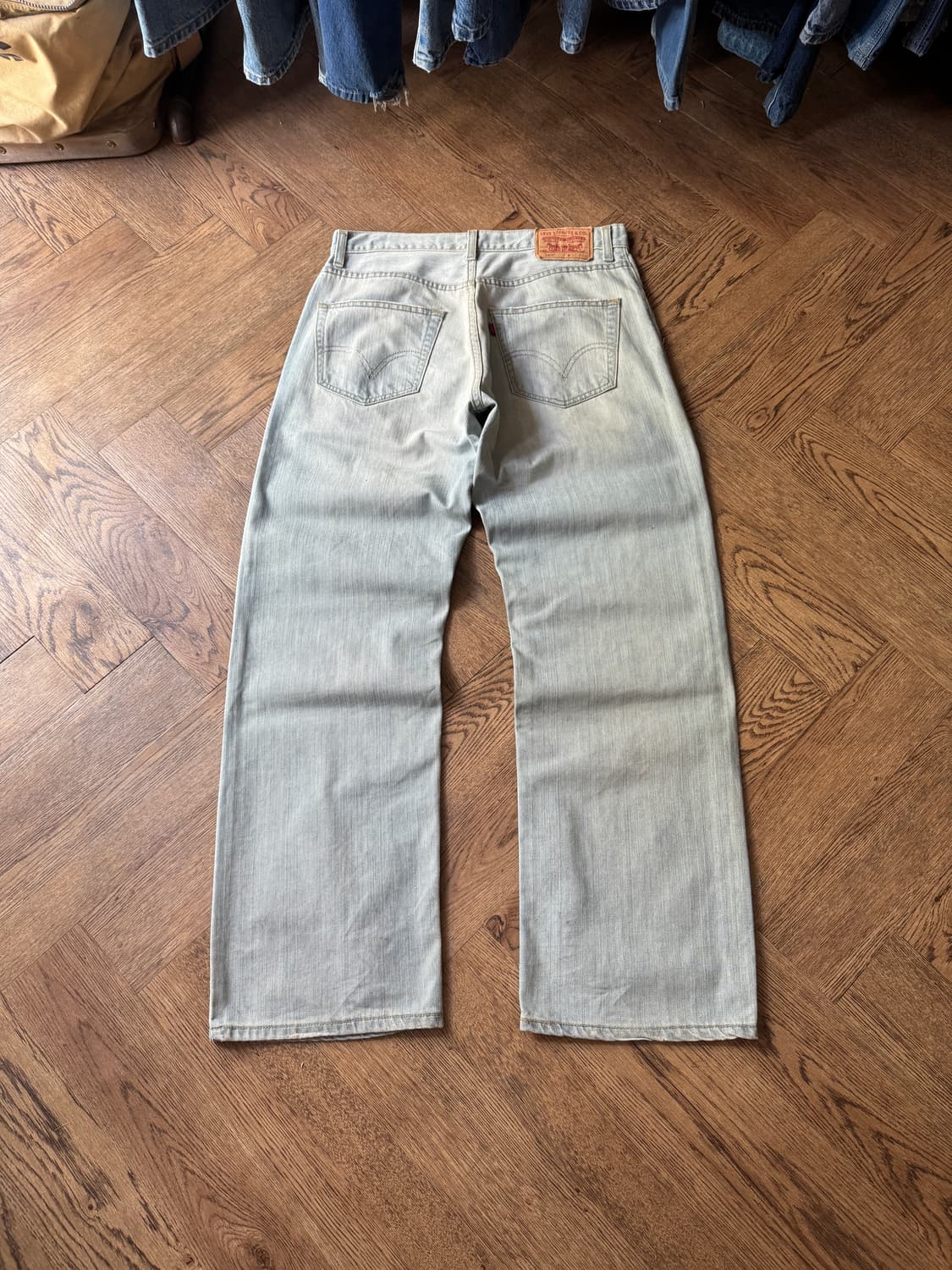 [30]00's 리바이스 569 멕시코제 라이트블루 워싱 와이드 데님팬츠 상품이미지2