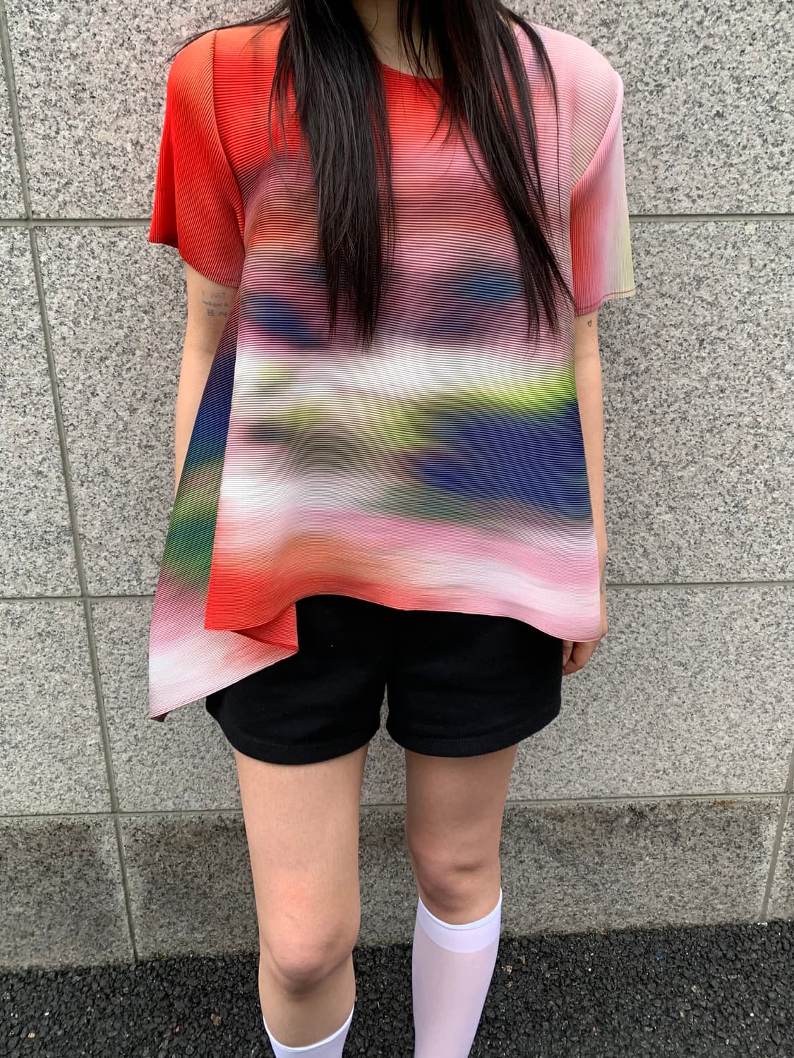 fish tail pleats top 상품이미지1