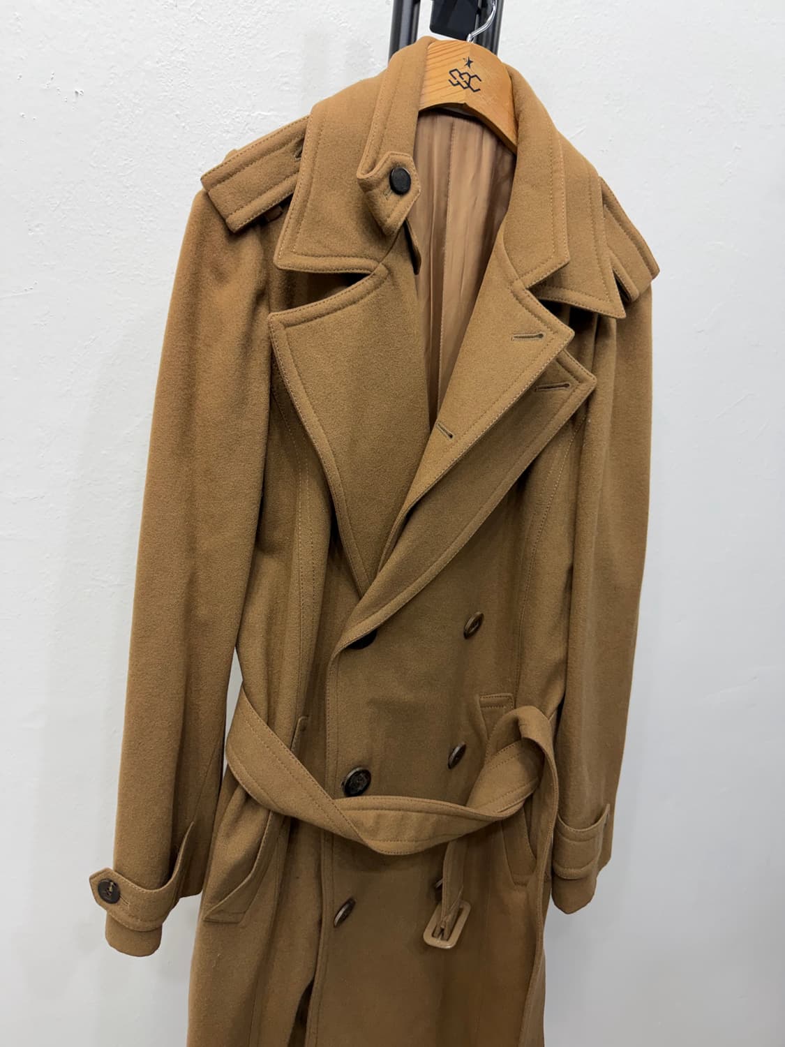 정품) 우영미 여성 카멜색 벨트 트렌치 코트 46(66) 상품이미지2