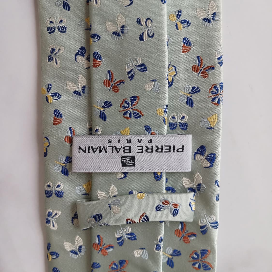 발망 실크 에메랄드 나비 자카드 넥타이 9.5cm B등급 E914
 상품이미지7