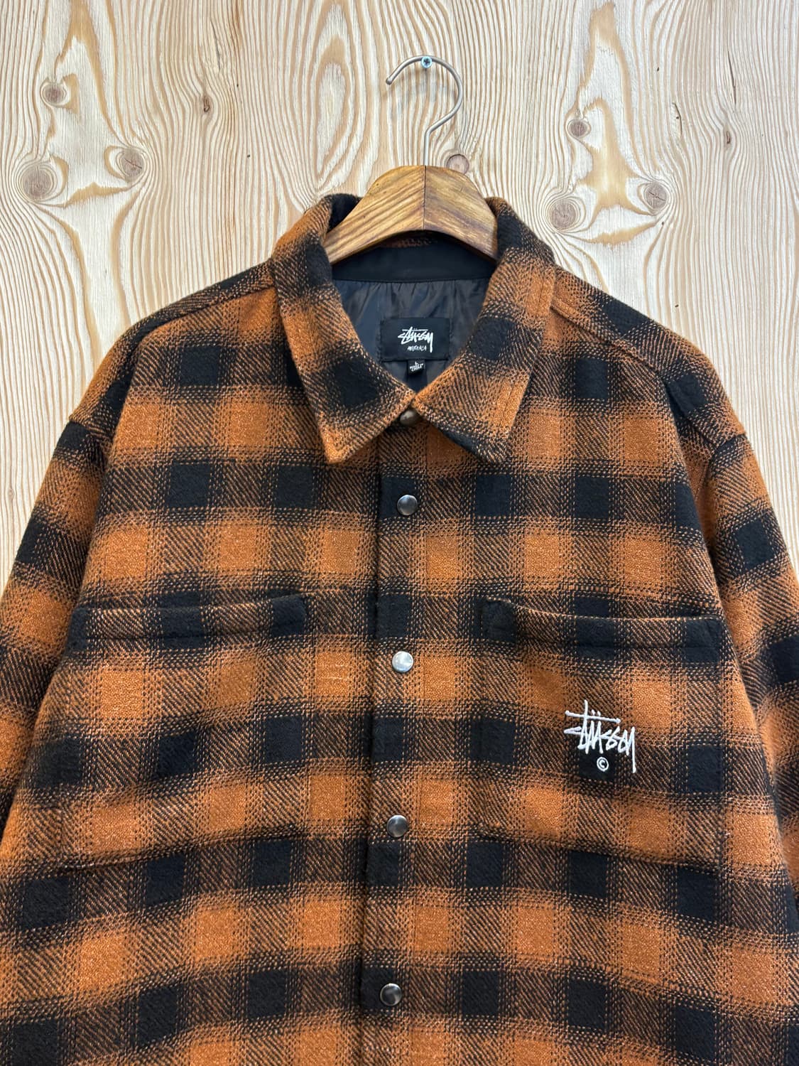 스투시 울 체크 플란넬 셔츠 자켓 상품이미지3