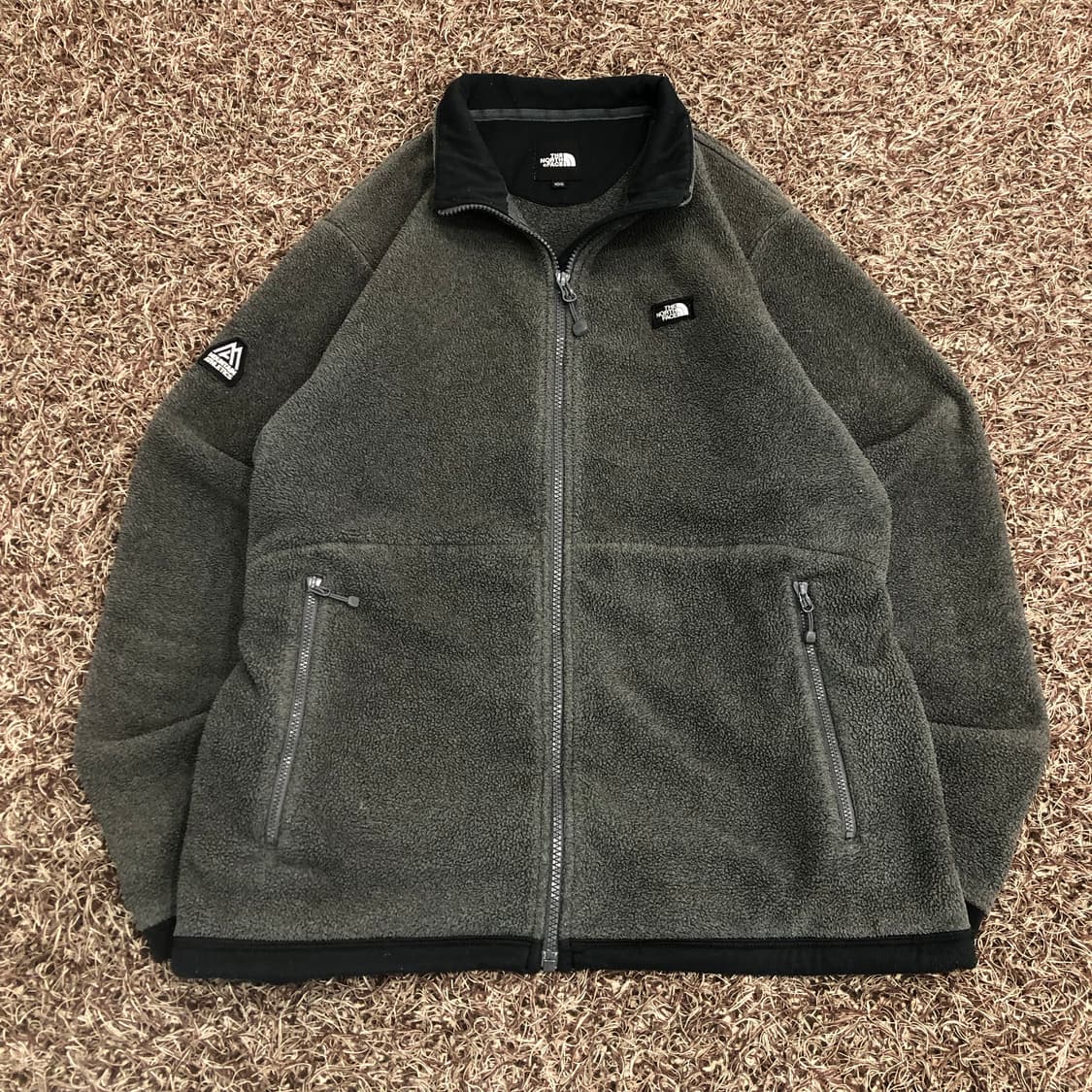 노스페이스 그레이 플리스 집업 후리스 자켓 상품이미지1