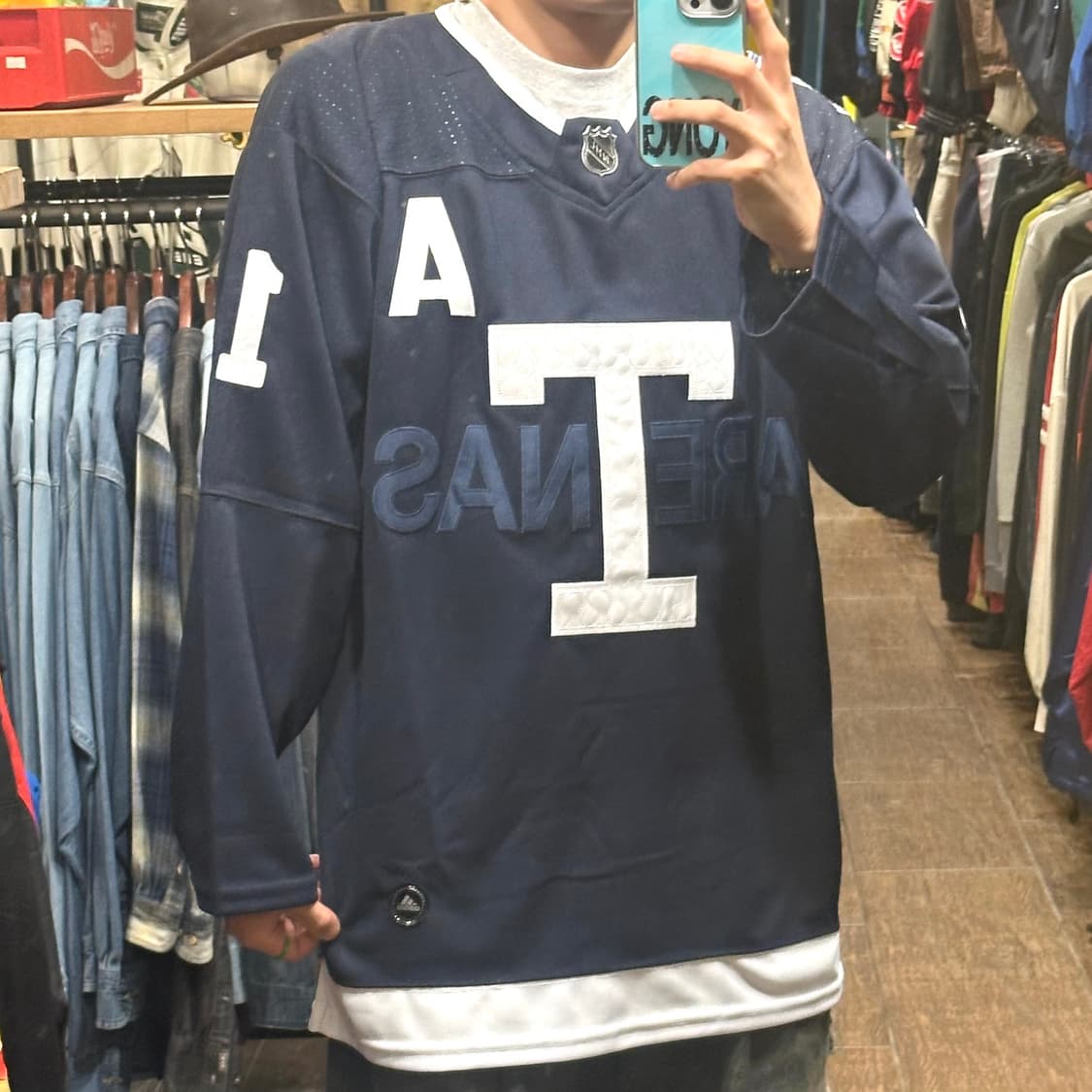 [HI] 아디다스 NHL 긴팔 하키티 네이비 상품이미지4