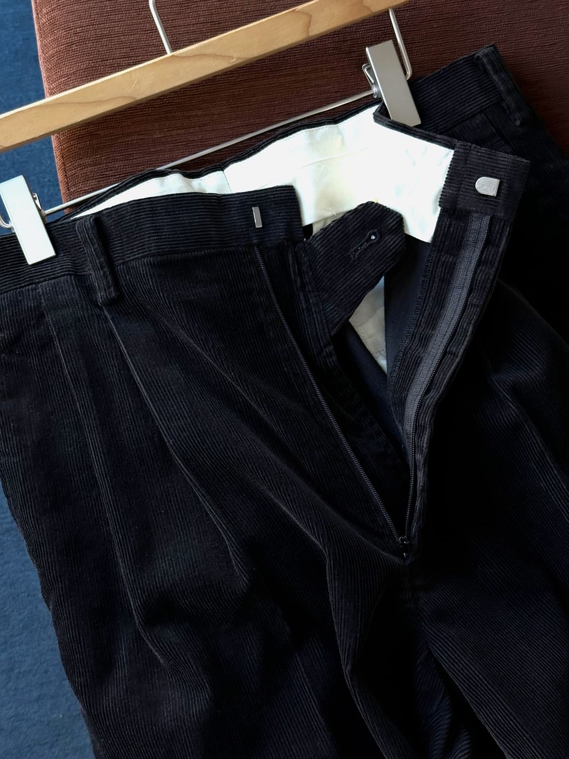 Cord design 2 tuck wide pants 상품이미지2