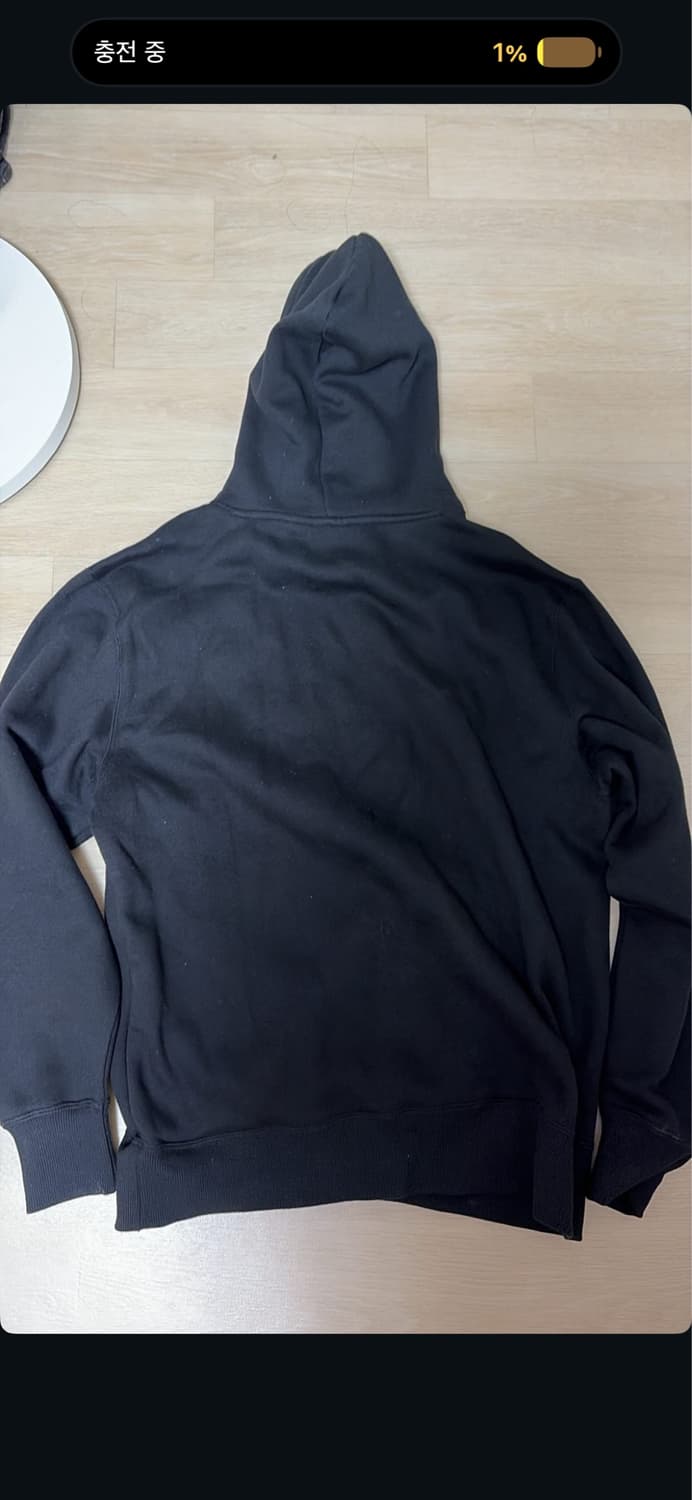 챔피온 블랙 기모 후드티 상품이미지2