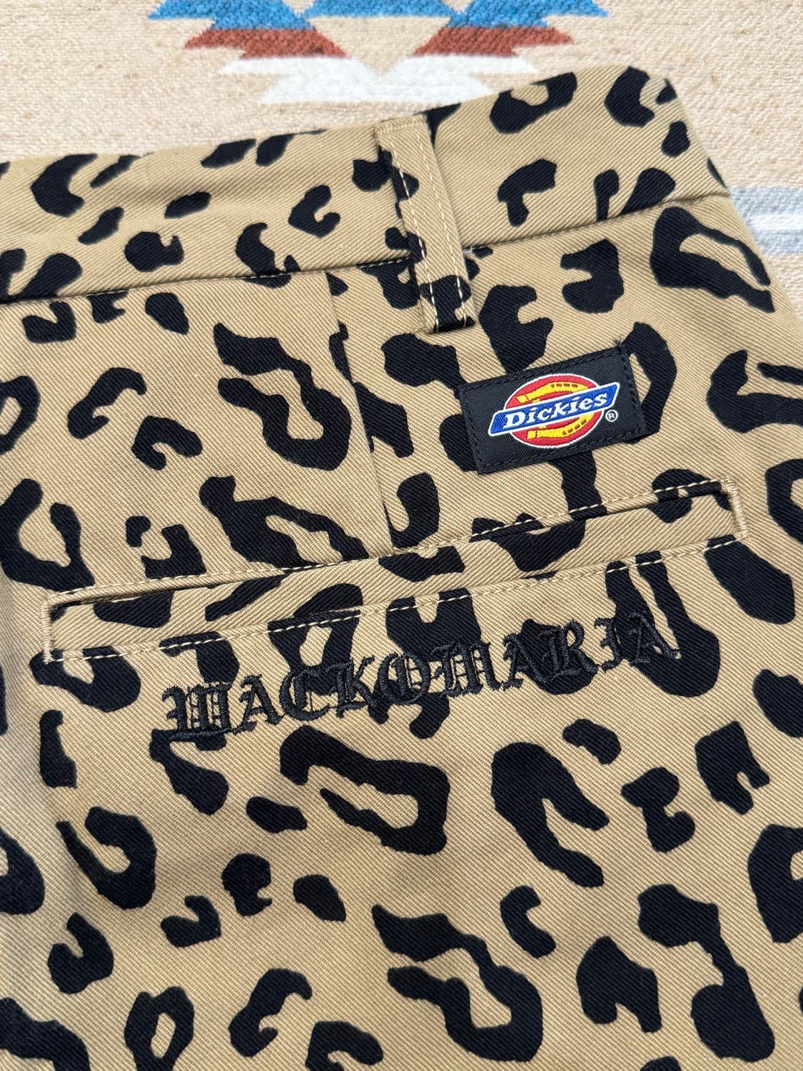 [M] 와코마리아 x 디키즈 플리티드 쇼츠 트라우저 레오파드 상품이미지5