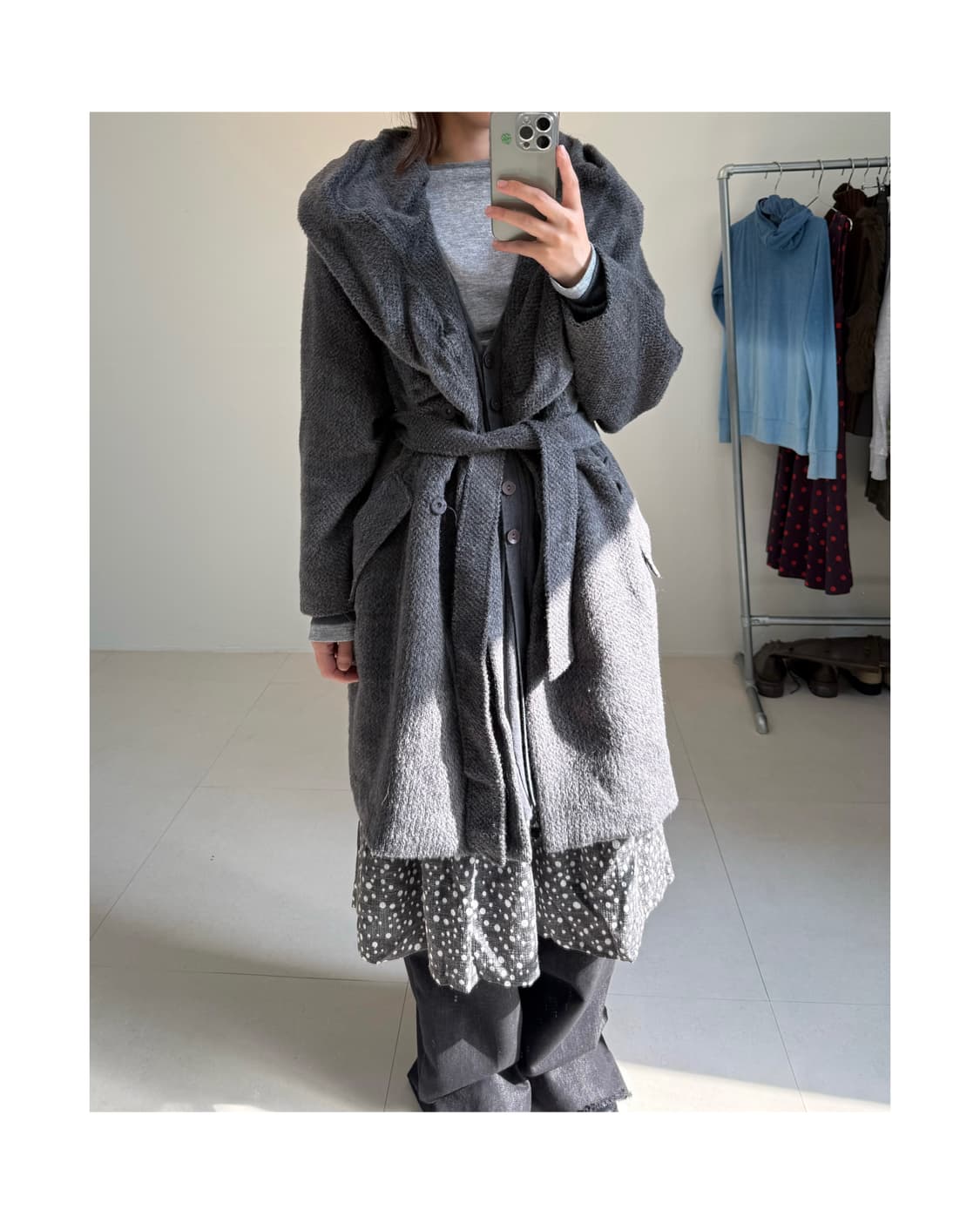 Bombyx m moore 울 혼방 반코트 상품이미지3