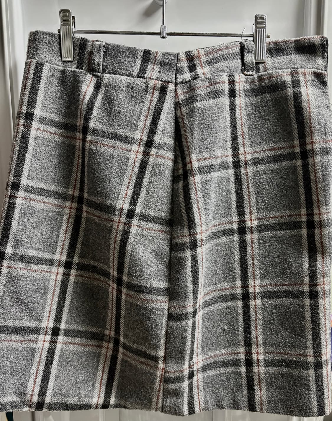 체크 H라인 스커트 상품이미지1