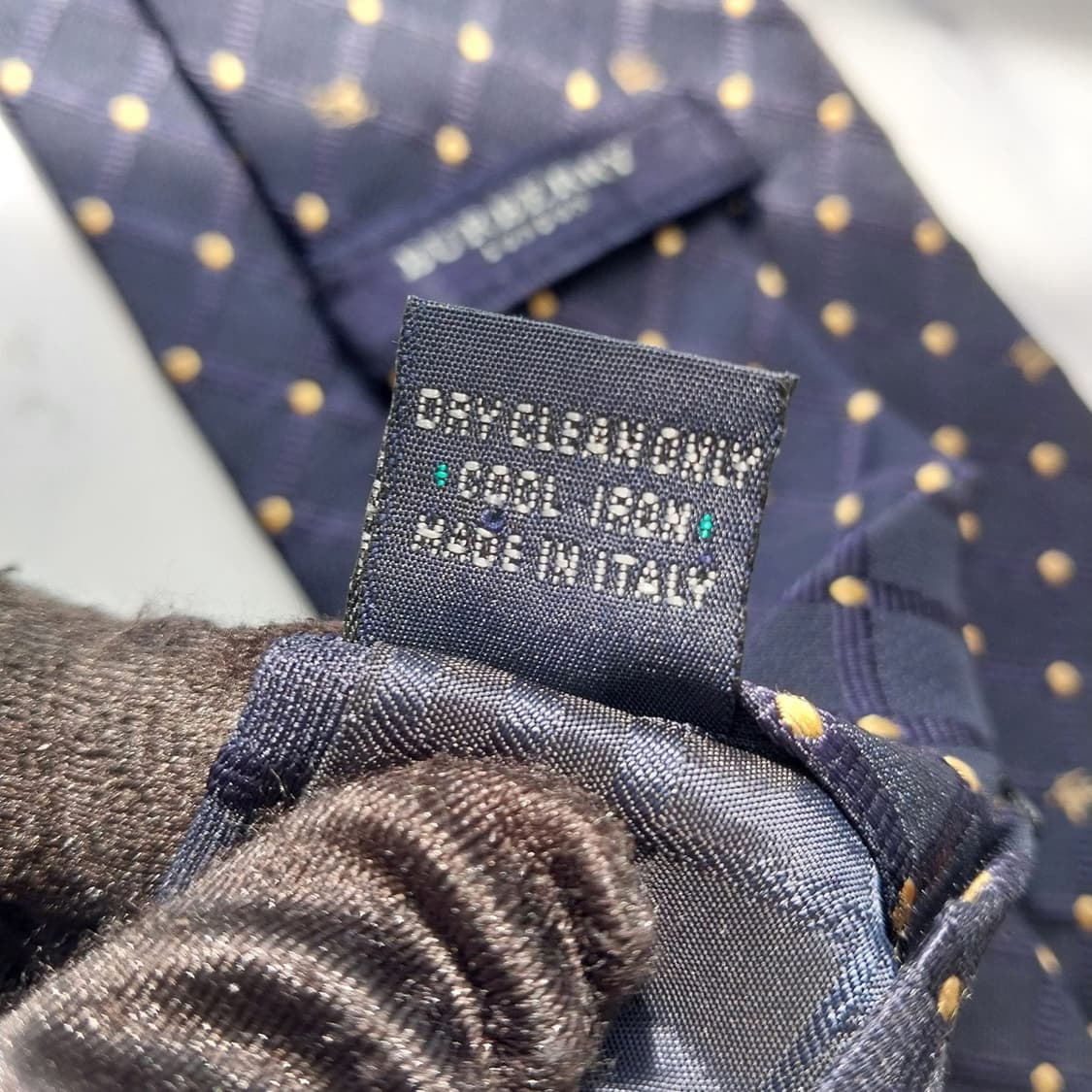 버버리 실크 도트 기마사 자수 넥타이 9.7cm A+등급 K2314 상품이미지8