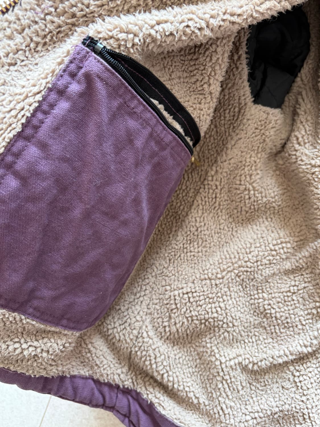 베르네 퍼플 면 후드 야상 점퍼 미국 빈티지 워크자켓 상품이미지5