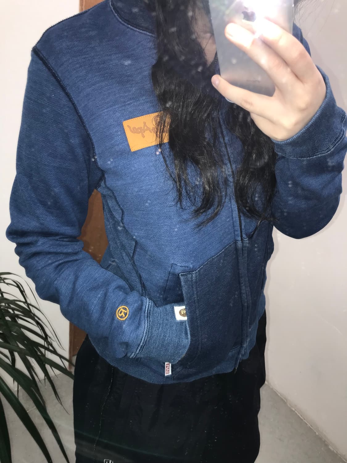 베이프 A BATHING APE Denim Zip Hoodie 상품이미지4