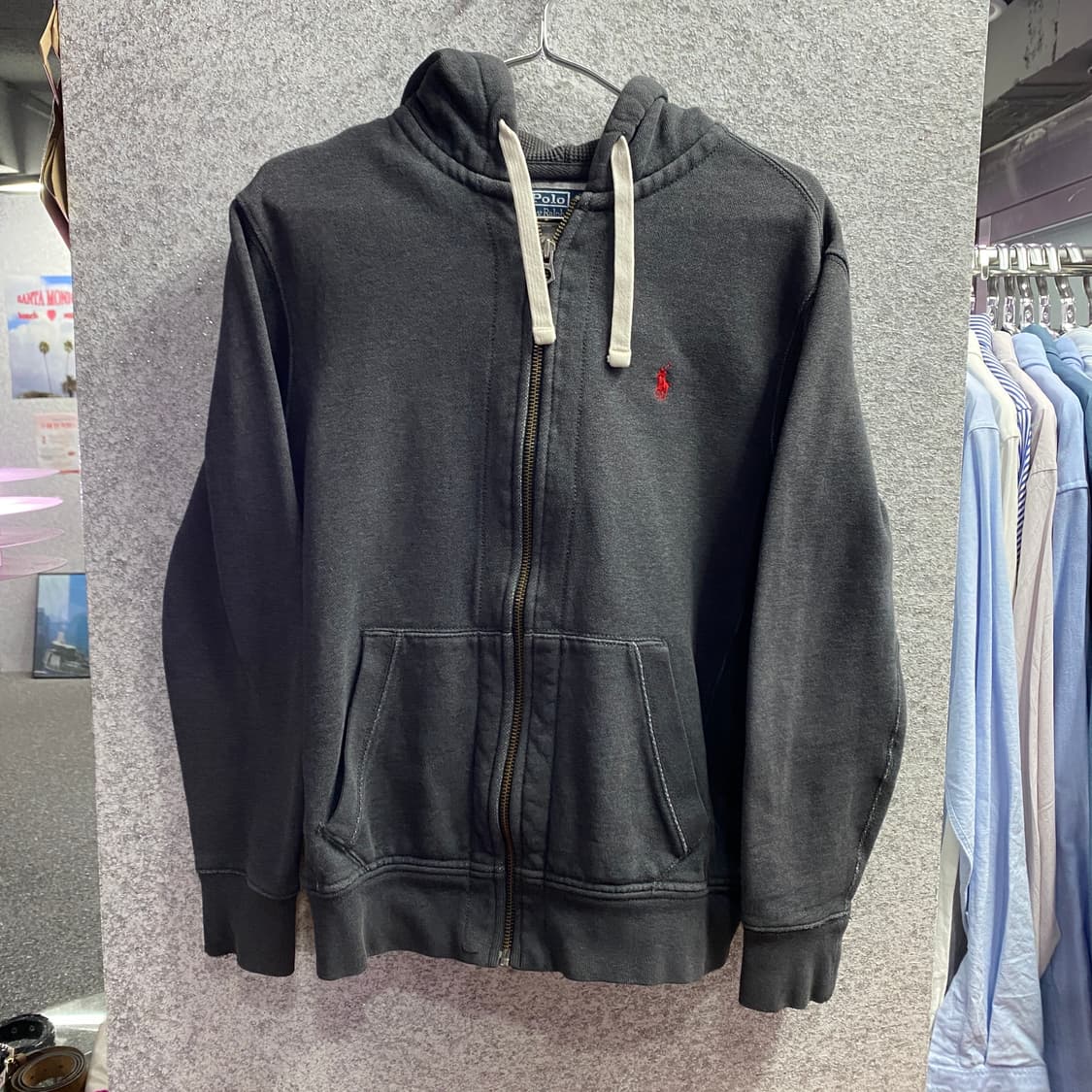 폴로 써멀 차콜 후드 집업 B3498 상품이미지2
