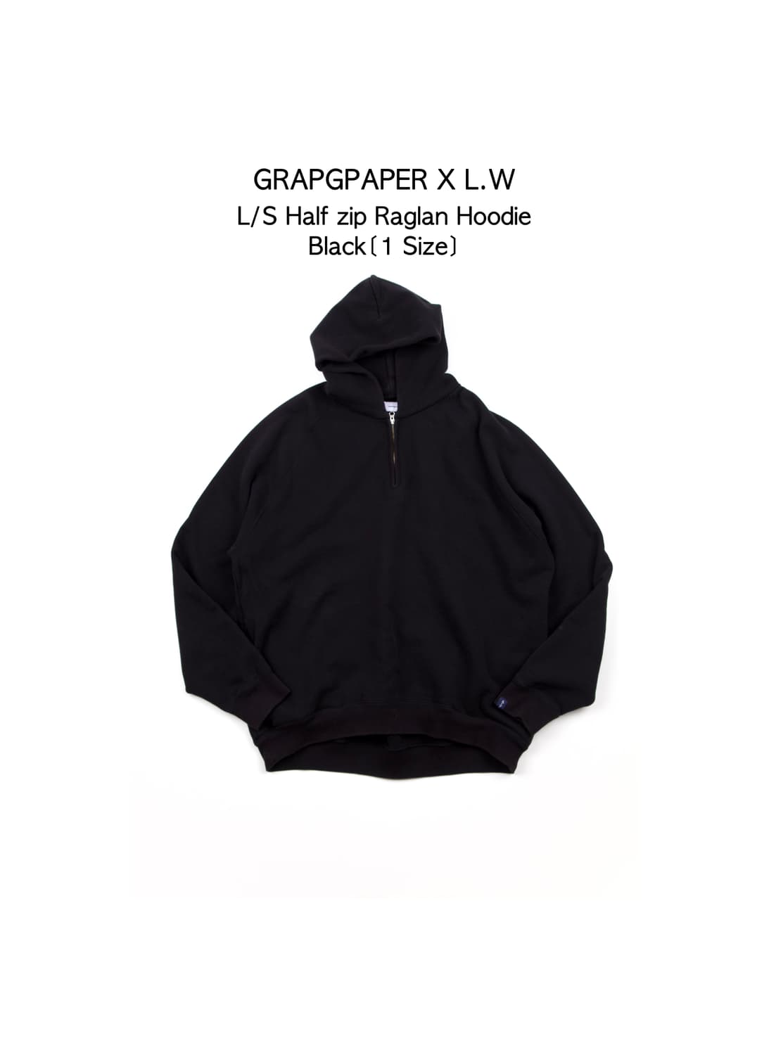 Graphpaper x Loopwheeler L/S 하프 집 래글런 후디 상품이미지1