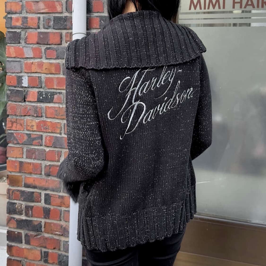 harley davidson 할리데이비슨 니트 가디건 집업 펑크 핀터깔 상품이미지4
