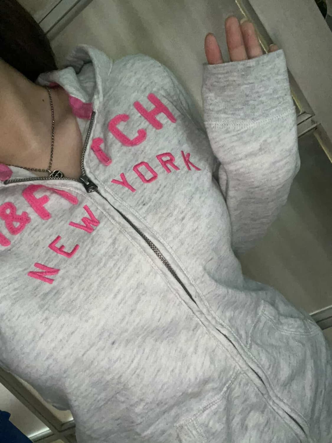 아베크롬비 그레이핑크 후드집업 상품이미지1