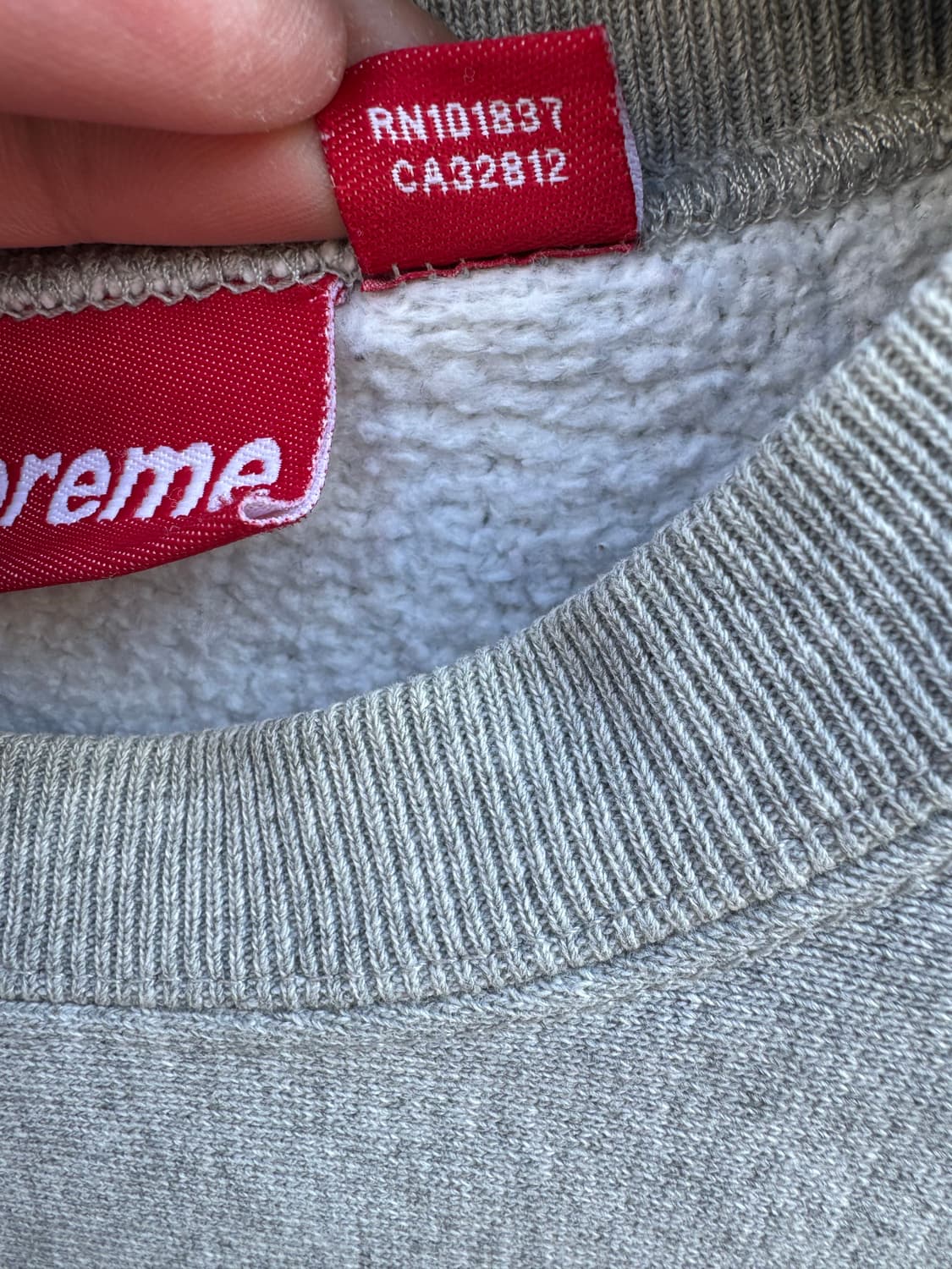 00s 슈프림 박스로고 스웻 그레이 네이비 상품이미지6