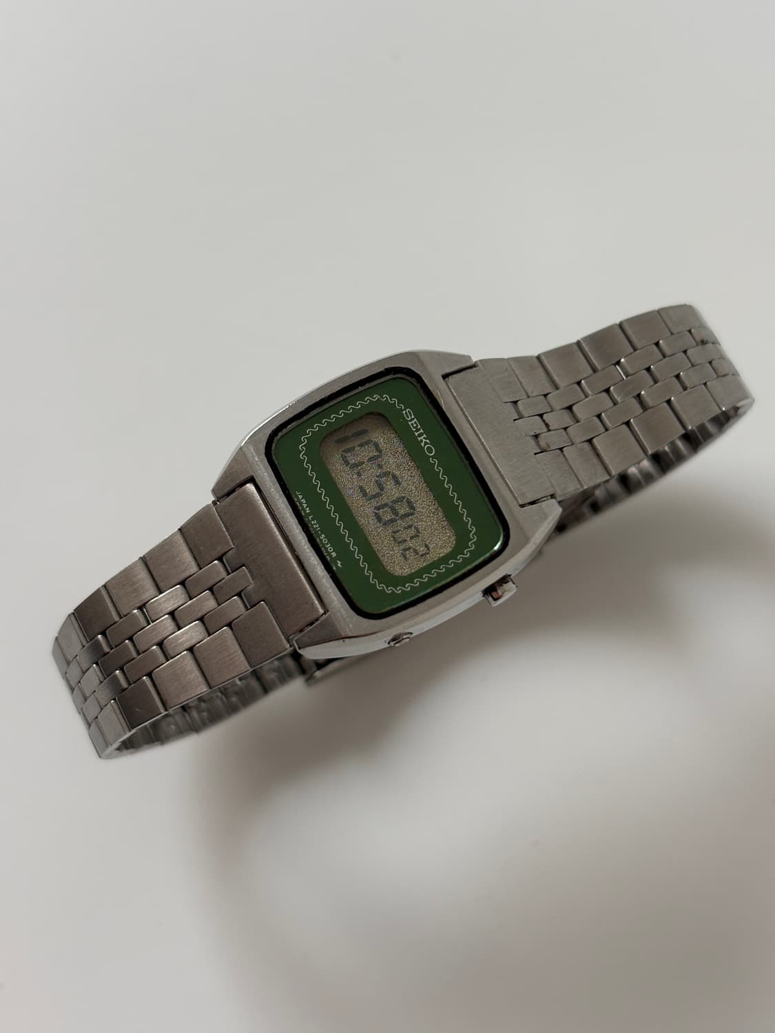 1980s Green Dial Square Ladies Digital 상품이미지5