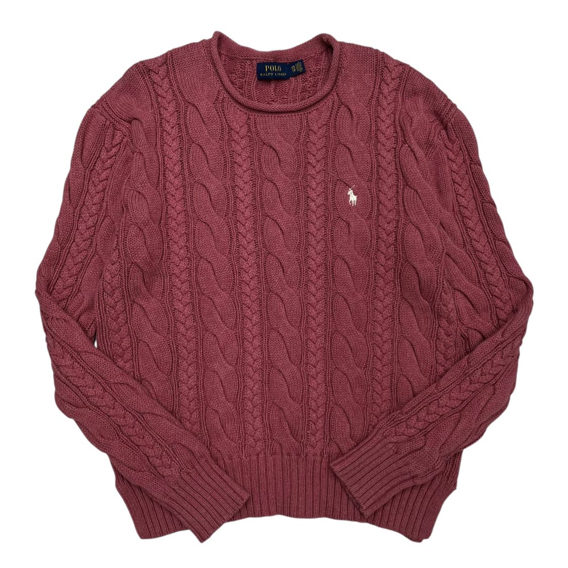 폴로 랄프로렌 화이트포니 핑크 꽈배기 니트 S 상품이미지2